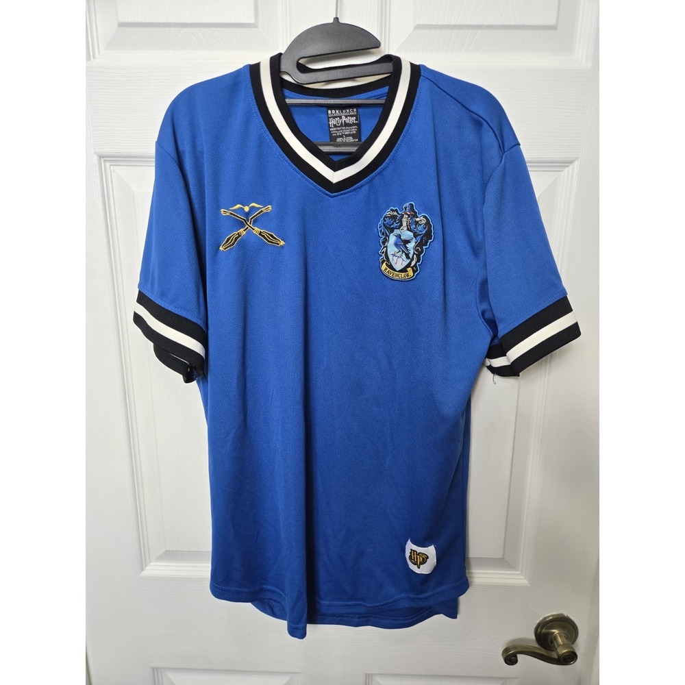 Harry Potter Ravenclaw Blue V-Neck Jersey Men's Size Large Shirt By Box Lunch